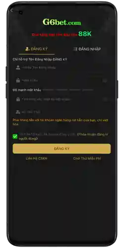 Đăng Ký G6BET – Hướng Dẫn Chi Tiết Từng Bước